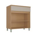 Ver imagem 2 de Balcão 2 Portas 1 Gaveta Realeza Premium 80cm Greige - Nesher