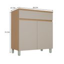 Ver imagem 3 de Balcão 2 Portas 1 Gaveta Realeza Premium 80cm Greige - Nesher