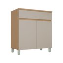 Ver imagem 1 de Balcão 2 Portas 1 Gaveta Realeza Premium 80cm Greige - Nesher