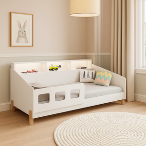Cama Infantil Mavi com Colchão e Luminária