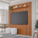 Ver imagem 3 de Rack com Painel Ripado para TV de até 70 Polegadas 100% MDF 220CMX185CM Holanda Maragogi Espresso Marrom