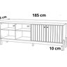 Rack com Painel para TV de até 70 polegadas 100% Mdf Holanda Maragogi Espresso - 8