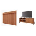Ver imagem 2 de Rack com Painel Ripado para Tv de até 70 Polegadas 100% MDF Trend Espresso Móveis Marrom Cinamomo