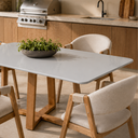 Ver imagem 4 de Mesa de Jantar Retangular 120x80cm 6 Lugares MDF Tampo Vidro Cozinha Sala Apartamento Pequena
