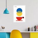 Ver imagem 2 de Quadro Bauhaus Multicolor - Xícara de Café 24x18cm:moldura Preta