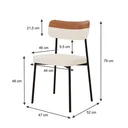 Ver imagem 3 de Kit com 6 Cadeiras para Sala de Jantar Mona Yescasa Bege/Areia Corriente/Caramelo