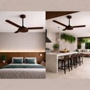Ver imagem 3 de Ventilador de Teto com Controle Remoto Natuvent Vitta sem Luz 3 Pás Madeira Mdf Imbuia