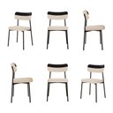 Ver imagem 1 de Kit com 6 Cadeiras para Sala de Jantar Mona Yescasa Bege/Areia/Preto