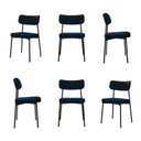 Ver imagem 1 de Kit com 6 Cadeiras para Sala de Jantar Mona Yescasa Azul/Preto