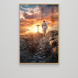 Quadro Decorativo Jesus e a Cruz Sala Quarto Casa Escritório - 3