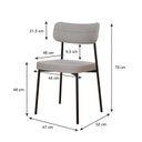 Ver imagem 3 de Kit com 6 Cadeiras para Sala de Jantar Mona Yescasa Cinza