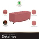 Ver imagem 3 de Calçadeira Baú Casal Estofada Maitê Veludo Rose