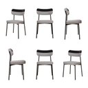 Ver imagem 1 de Kit com 6 Cadeiras para Sala de Jantar Mona Yescasa Cinza/Preto