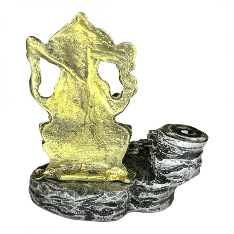 Incensário Cascata Om Lakshmi Gaya Resina- Escolha o Modelo:lakshmi Metal Dourado 11cm - 4