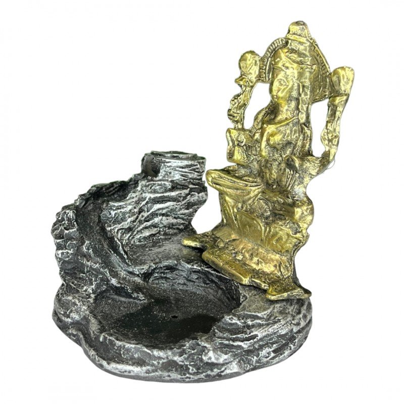 Incensário Cascata Om Lakshmi Gaya Resina- Escolha o Modelo:lakshmi Metal Dourado 11cm - 3