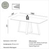 Mesa de Jantar Mdf 6 Lugares 180cm Off White/freijó Tm87 - 2