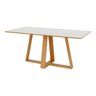 Mesa de Jantar Mdf 6 Lugares 180cm Off White/freijó Tm87 - 2