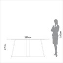 Ver imagem 3 de Mesa de Jantar Mdf 6 Lugares 180cm Off White/freijó Tm87