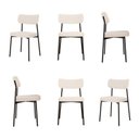 Ver imagem 1 de Kit com 6 Cadeiras para Sala de Jantar Mona Yescasa Branco/Palha Corriente