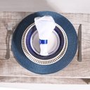 Ver imagem 2 de Kit 8 Americano Requinte Liso para Mesa Redondo 38cm Navy