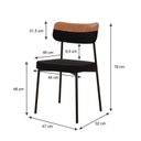 Ver imagem 4 de Kit com 6 Cadeiras para Sala de Jantar Mona Yescasa Preto/Caramelo