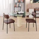 Ver imagem 3 de Kit com 6 Cadeiras para Sala de Jantar Mona Yescasa Marrom/Café