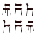 Ver imagem 1 de Kit com 6 Cadeiras para Sala de Jantar Mona Yescasa Vermelho/Bordô