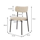 Ver imagem 3 de Kit com 6 Cadeiras para Sala de Jantar Mona Yescasa Bege/Vanilla
