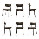 Ver imagem 1 de Kit com 6 Cadeiras para Sala de Jantar Mona Yescasa Marrom/Sand