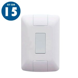 Kit 15 Cj 4x2 1 Interruptor Simples Tramontina 6 a 250 V