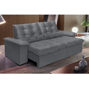 Ver imagem 1 de Sofá Retrátil e Reclinável Aspen 2.90m Super Pillow - Chumbo