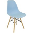 Ver imagem 2 de Kit 9 Cadeiras Charles Eames Eiffel Wood Design Azul Claro