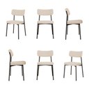 Ver imagem 1 de Kit com 6 Cadeiras para Sala de Jantar Mona Yescasa Bege/Areia