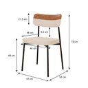 Ver imagem 3 de Kit com 8 Cadeiras para Sala de Jantar Mona Yescasa Bege/Areia Corriente/Caramelo
