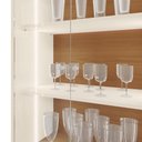 Ver mais imagens de Cristaleira Portas de Vidro 80cm Cannes Off White/Canela Z30 - Mpozenato
