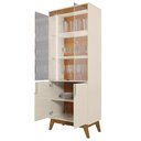 Ver imagem 5 de Cristaleira Portas de Vidro 80cm Cannes Off White/Canela Z30 - Mpozenato