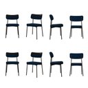 Ver imagem 1 de Kit com 8 Cadeiras para Sala de Jantar Mona Yescasa Azul/Corriente/Preto