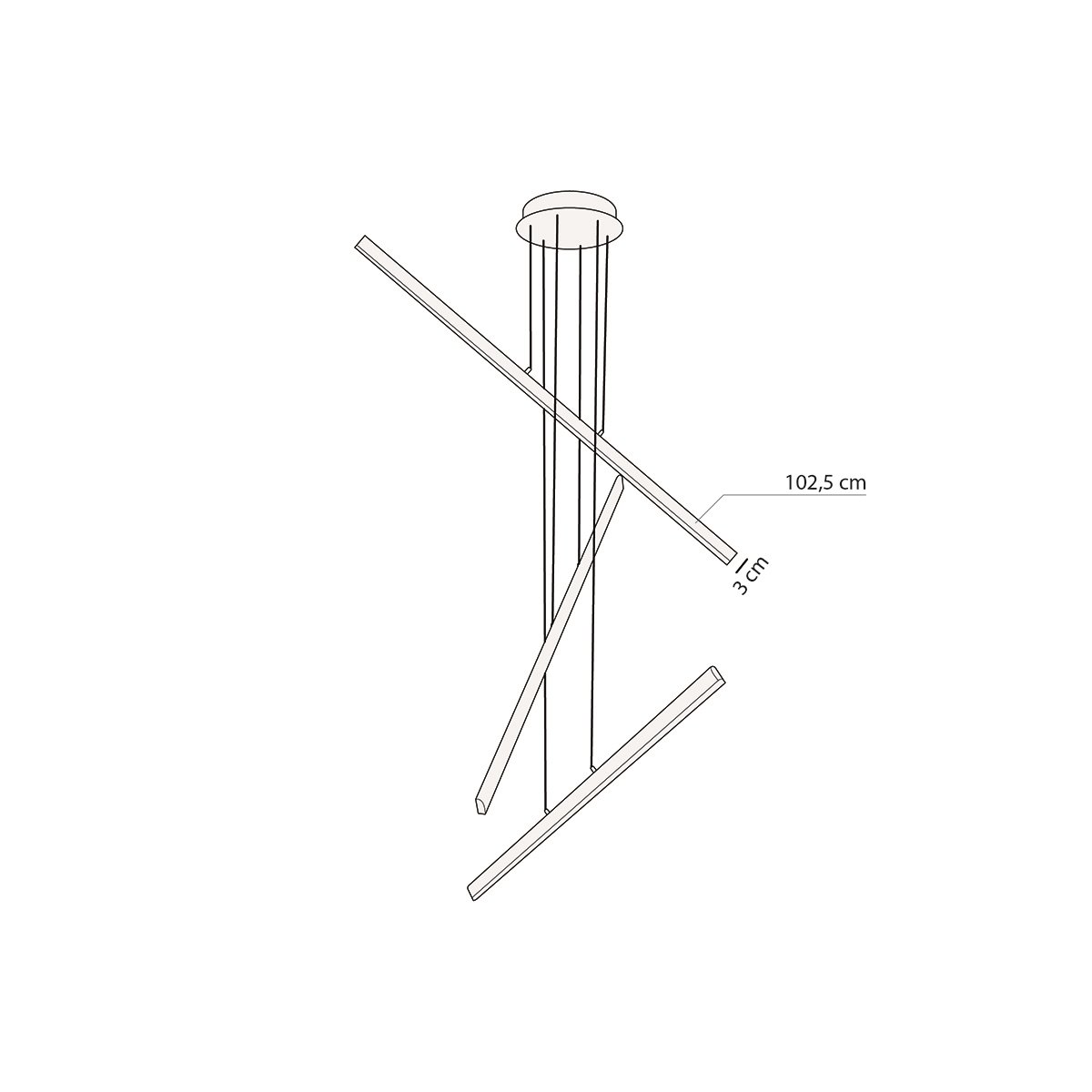 Pendente Led Metal 48w 3000k Luz Amarela Yamamura - 3