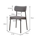Ver imagem 4 de Kit com 8 Cadeiras para Sala de Jantar Mona Yescasa Cinza/Corriente