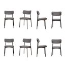 Ver imagem 1 de Kit com 8 Cadeiras para Sala de Jantar Mona Yescasa Cinza/Corriente