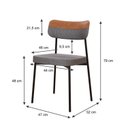 Ver imagem 4 de Kit com 8 Cadeiras para Sala de Jantar Mona Yescasa Cinza/Corriente/Caramelo