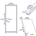 Ver imagem 2 de Kit Porta de Madeira 210x82cm Batente 16cm Lisa Primer Uniportas Abertura Esquerda