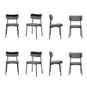 Ver imagem 1 de Kit com 8 Cadeiras para Sala de Jantar Mona Yescasa Cinza/Corriente/Preto