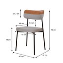 Ver imagem 4 de Kit com 8 Cadeiras para Sala de Jantar Mona Yescasa Cinza Corriente/Caramelo