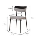 Ver imagem 4 de Kit com 8 Cadeiras para Sala de Jantar Mona Yescasa Cinza Corriente/Preto