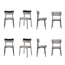 Ver imagem 1 de Kit com 8 Cadeiras para Sala de Jantar Mona Yescasa Cinza Corriente/Preto