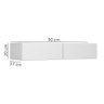 Aparador Buffet Suspenso 2 Gavetas Bancada Eros 90cm Luxo - 3