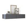 Aparador Buffet Suspenso 2 Gavetas Bancada Eros 90cm Luxo - 1