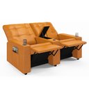 Ver imagem 2 de Poltrona do Papai Reclinável Sala de Cinema Movie 2 Lugares Manual Baú USB PU Whisky G23 Gran Belo M