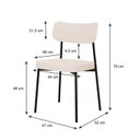 Ver imagem 4 de Kit com 8 Cadeiras para Sala de Jantar Mona Yescasa Branco/Palha Corriente